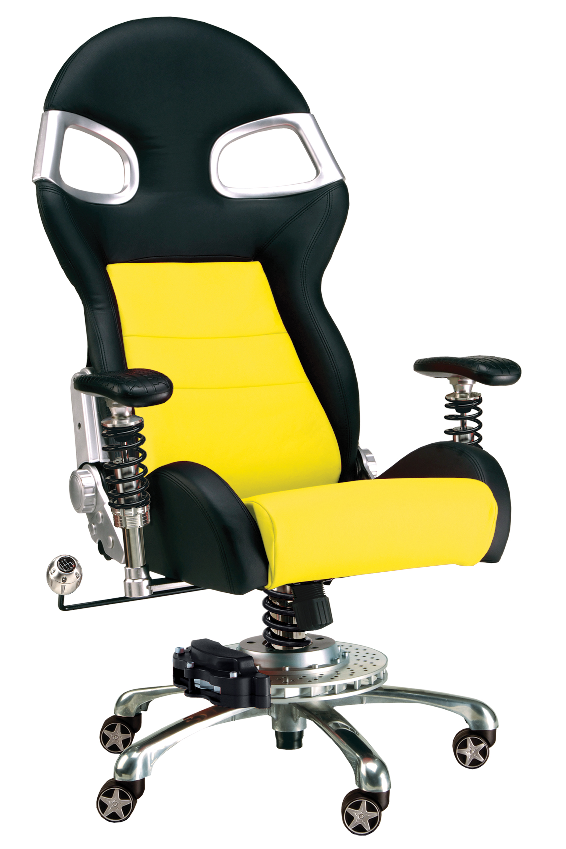 Intro-Tech Automotive, Pitstop Furniture, F08000Y LXE Chair Yellow, Desk Chair
